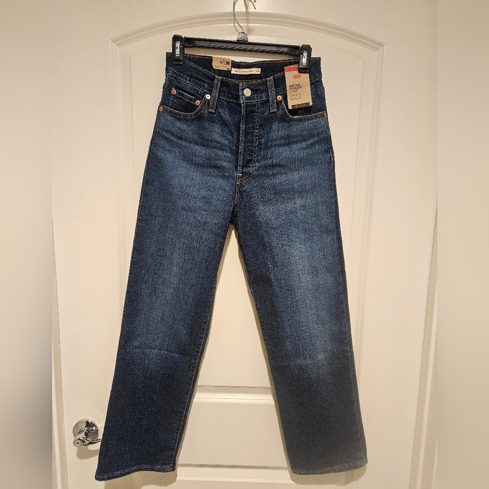 Women's Levi Ribcage Straight Ankle Super High-Rise Jeans # 837